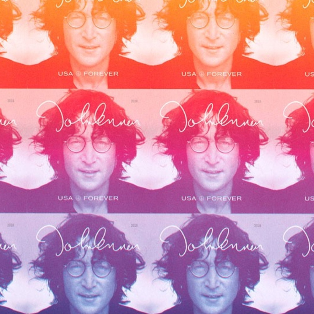 John Lennon 1 Unused Sheet of 16 USPS Forever Postage Stamps 2017